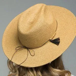 Ivory Duo Tone Panama Hat Wood Bead Bow Accent Walka - Wide Brim Tagua Bead Panama Hat | Artesano – www  main image 3